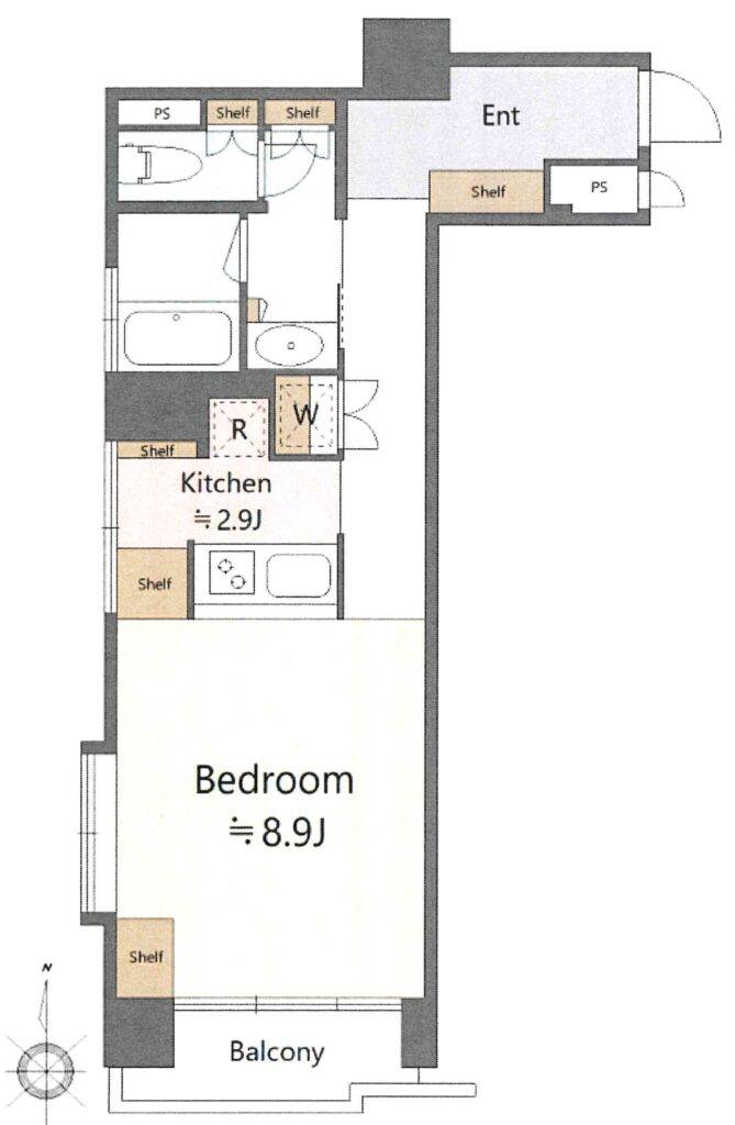モナーク三軒茶屋206間取り図